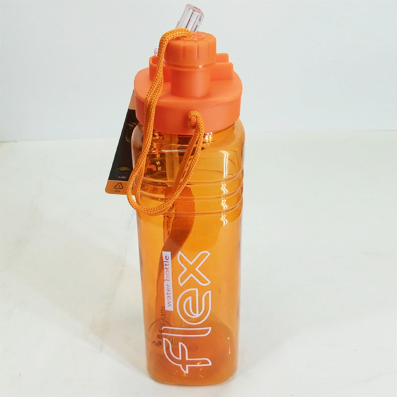 Beli Flex Dual Nozzle 650ml Transparent Plastic Water Bottle – Flexible & Convenient Hydration on the Go