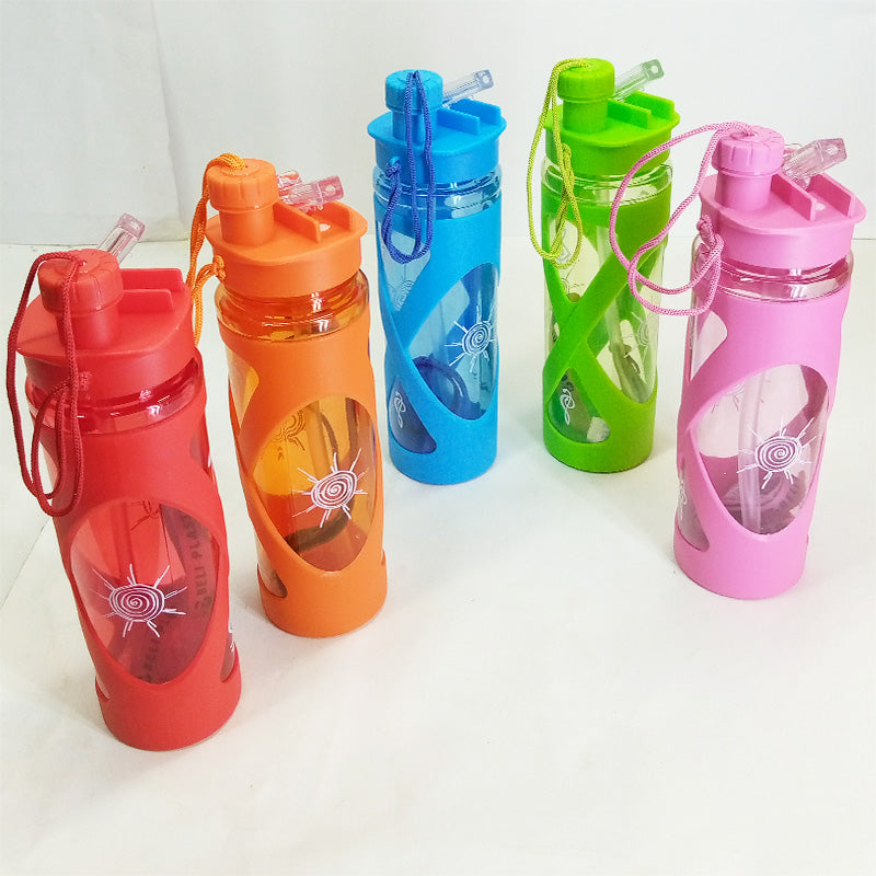 Beli Double Mouth Dual Nozzle 650ml Transparent Plastic Water Bottle – Convenient & Durable Hydration Solution 💧