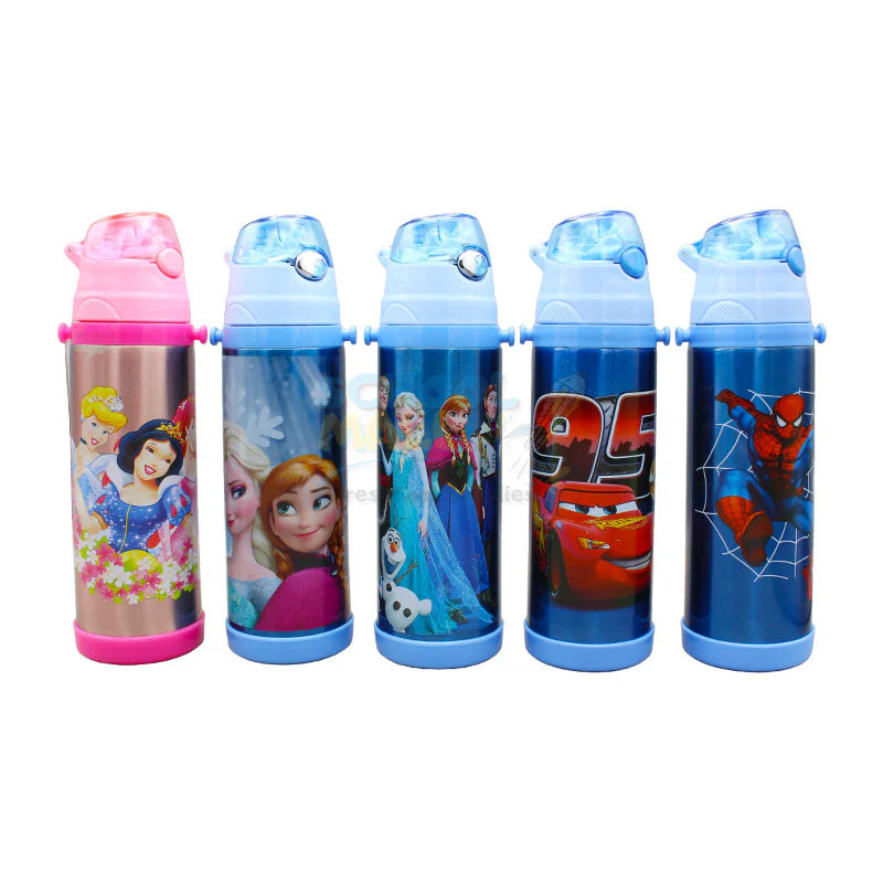 Thomas The Tank Engine and Cinderella Water Bottle with Push-Button Cap