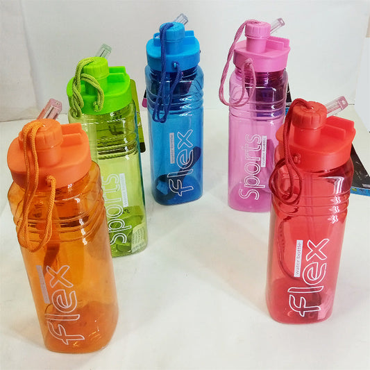 Beli Flex Dual Nozzle 650ml Transparent Plastic Water Bottle – Flexible & Convenient Hydration on the Go