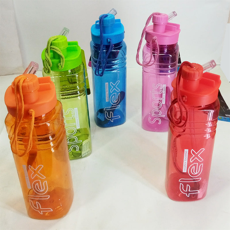 Beli Flex Dual Nozzle 650ml Transparent Plastic Water Bottle – Flexible & Convenient Hydration on the Go 💧