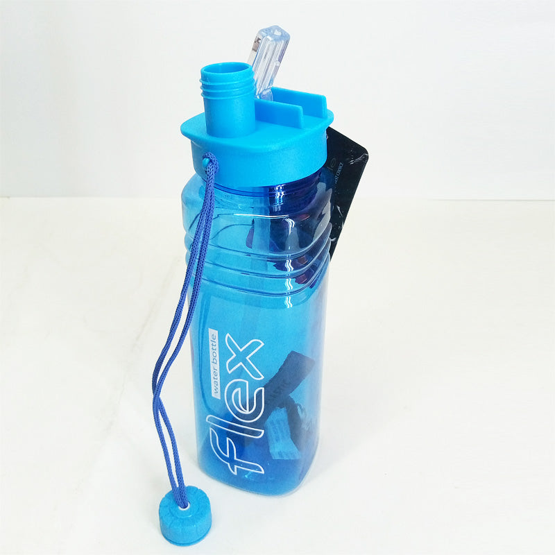 Beli Flex Dual Nozzle 650ml Transparent Plastic Water Bottle – Flexible & Convenient Hydration on the Go