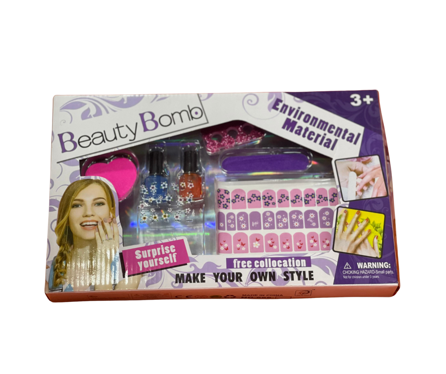 Plastic Toys Makeup Set for Children – Beauty Real Cosmetics, Manicure & Nail Play Set for Girls 💅💄