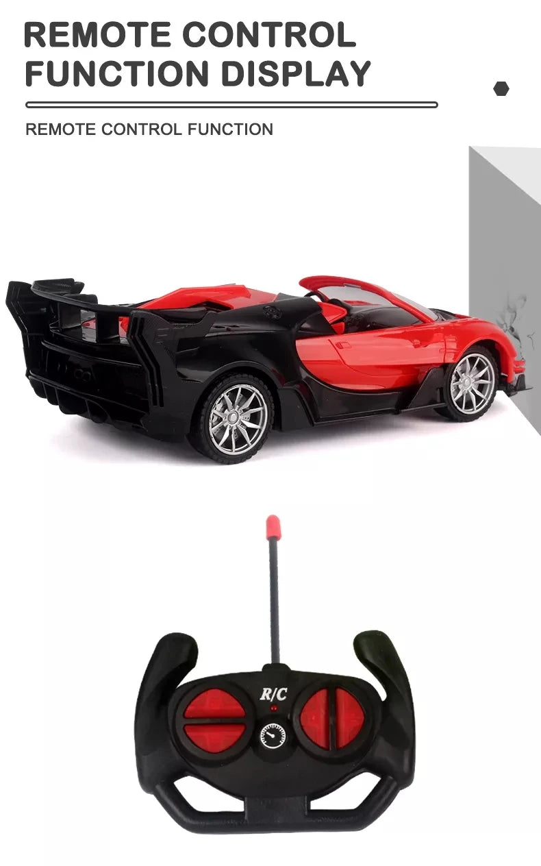 1:18 Four-Way Remote Control Electric Car Model – RC Toy Vehicle for Boys 🚗💨