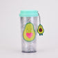 Glittery Travel Cups with Cute Keychains – Sparkle on the Go!