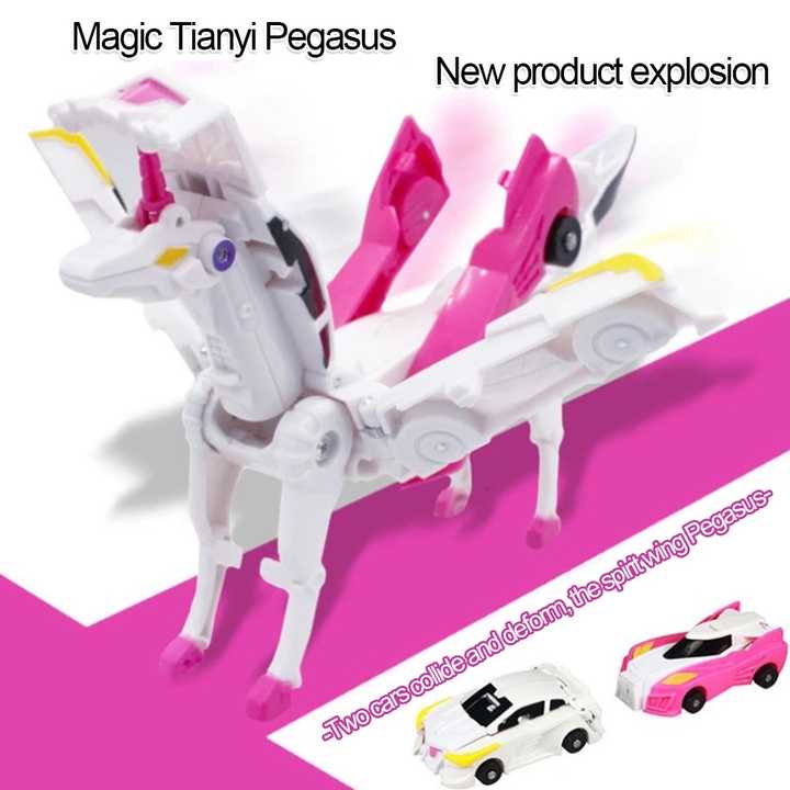 Deformation Robot Toy – Two Cars Combine into a Pegasus Unicorn Robot! 🤖🚗🦄