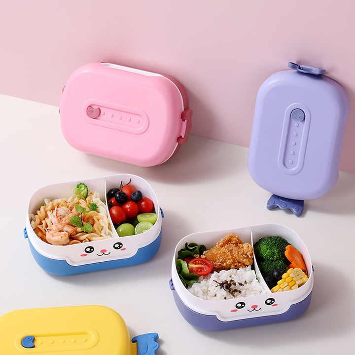 Cute Cartoon Bento Lunch Box for Kids | 950ML Portable Food Container with Spoon