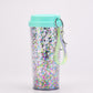 Glittery Travel Cups with Cute Keychains – Sparkle on the Go!