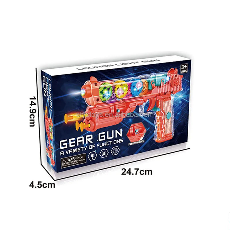 Light-Up Transparent Plastic Toy Gun