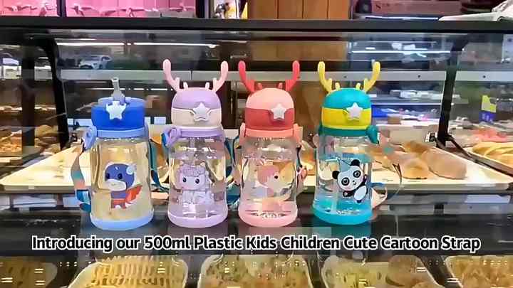 Kids Cartoon Water Bottles with Straw | BPA-Free & Leak-Proof