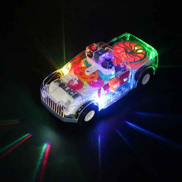 Transparent Gear Concept Jeep Toy with Lights & Music – Educational and Fun Toy for Kids