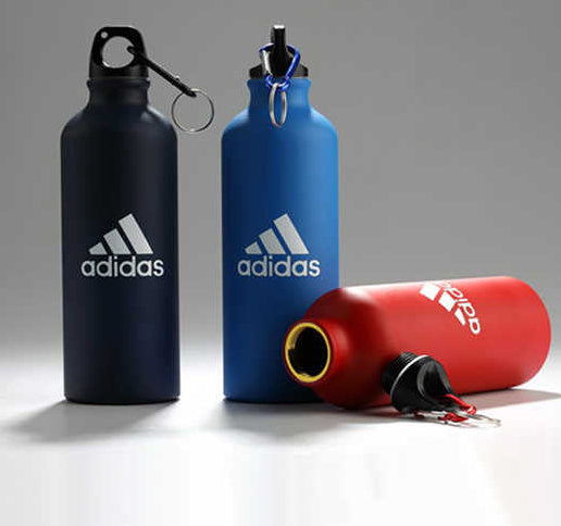 17 oz Aluminum Bike Water Bottle | Reusable Sports Bottle with Leak-Proof Twist Cap & Buckle