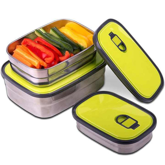 Stainless Steel Leakproof Lunch Box | Durable 2-Layer Bento Box with Airtight Lid