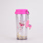 Glittery Travel Cups with Cute Keychains – Sparkle on the Go!