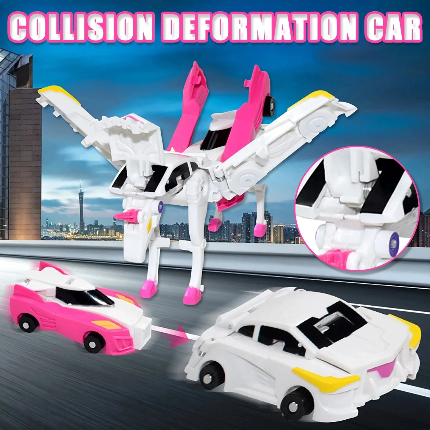 Deformation Robot Toy – Two Cars Combine into a Pegasus Unicorn Robot! 🤖🚗🦄