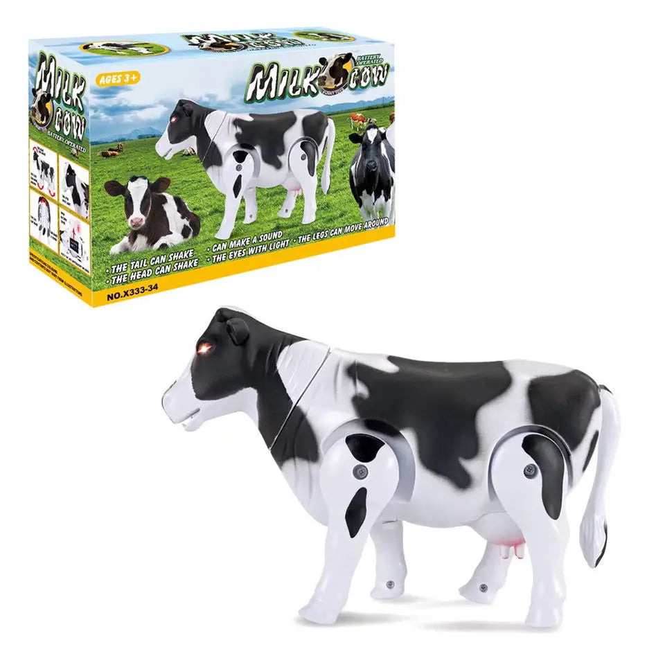 Simulation Wild Cow Toy – Walkable with Sound &amp; Light 🐄