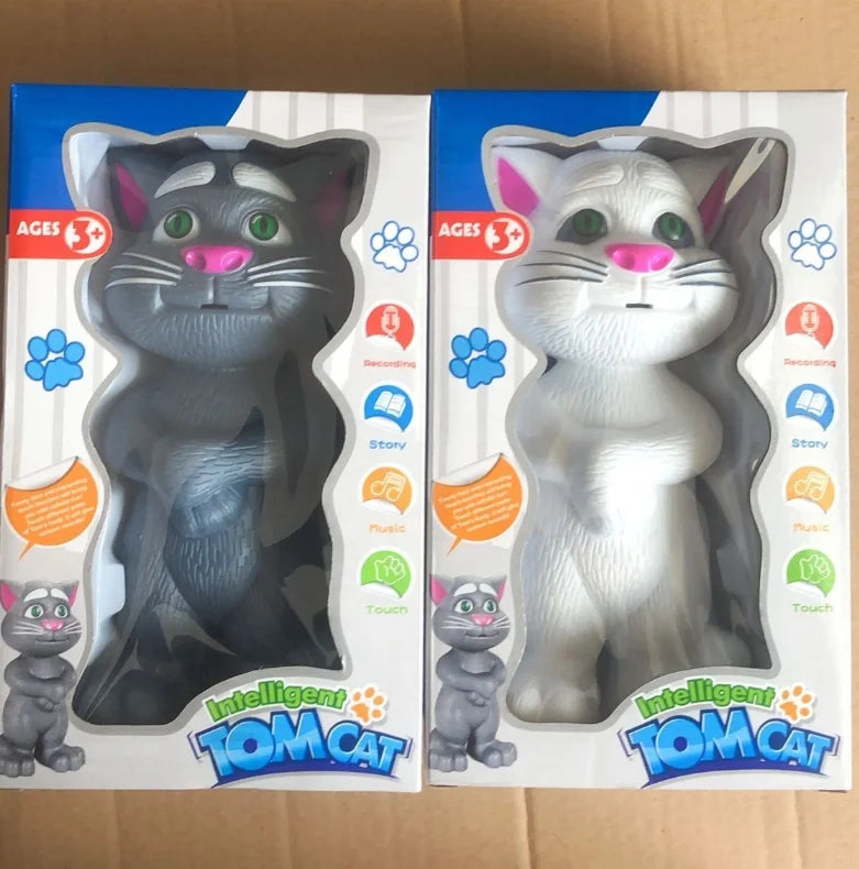 Interactive 8-Inch Talking Cat Toy with Music and Stories for Kids