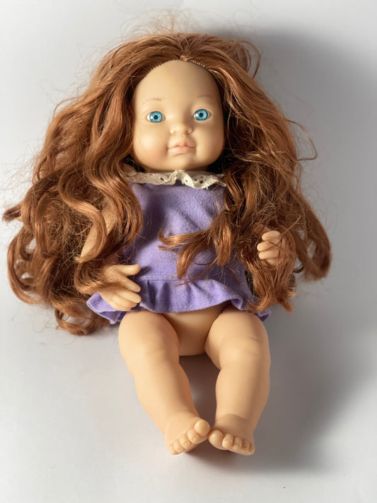 Lifelike Baby Doll with Blue Eyes and Brown Hair – Perfect Gift for Kids!