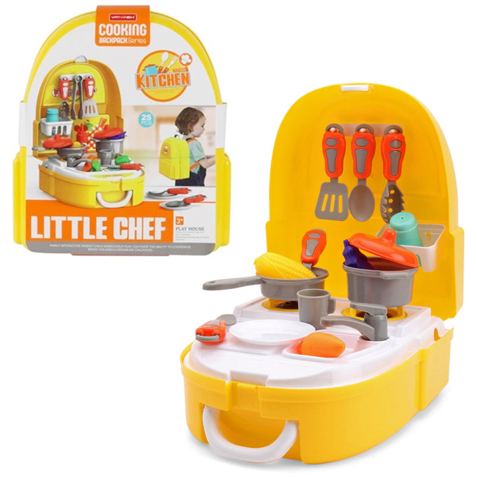 Little Chef Cooking Backpack for Kids – 25-Piece Portable Kitchen Playset 🍳🎒