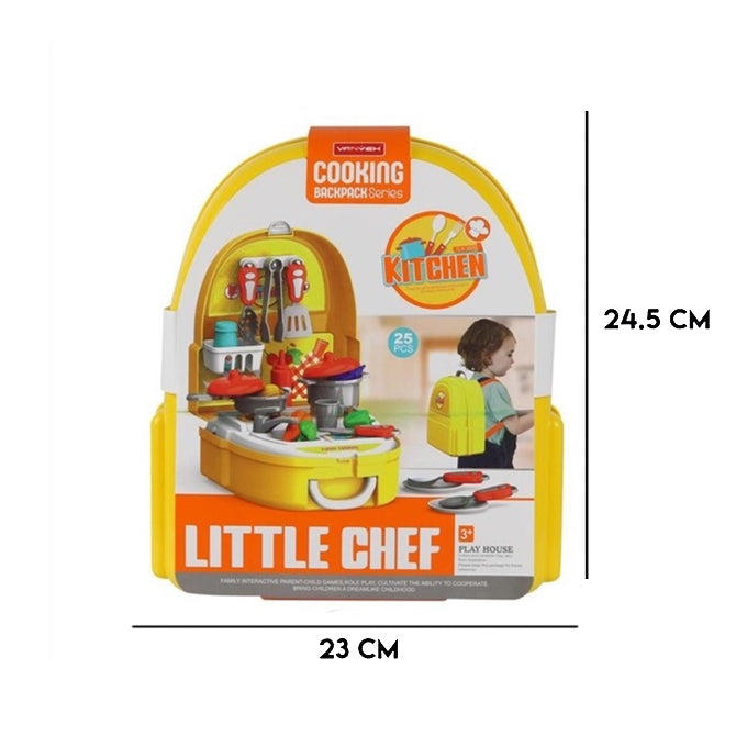 Little Chef Cooking Backpack for Kids – 25-Piece Portable Kitchen Playset 🍳🎒