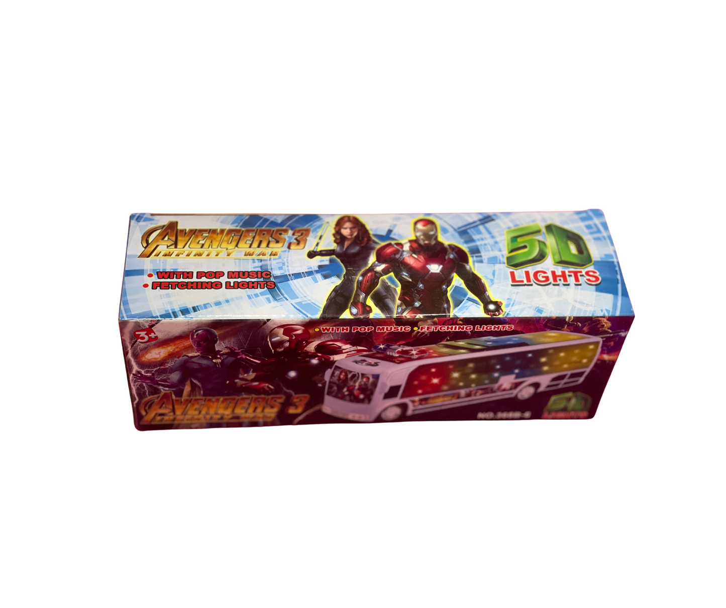 Electric Universal Toys 4D Lighting Music Children's Avengers Car