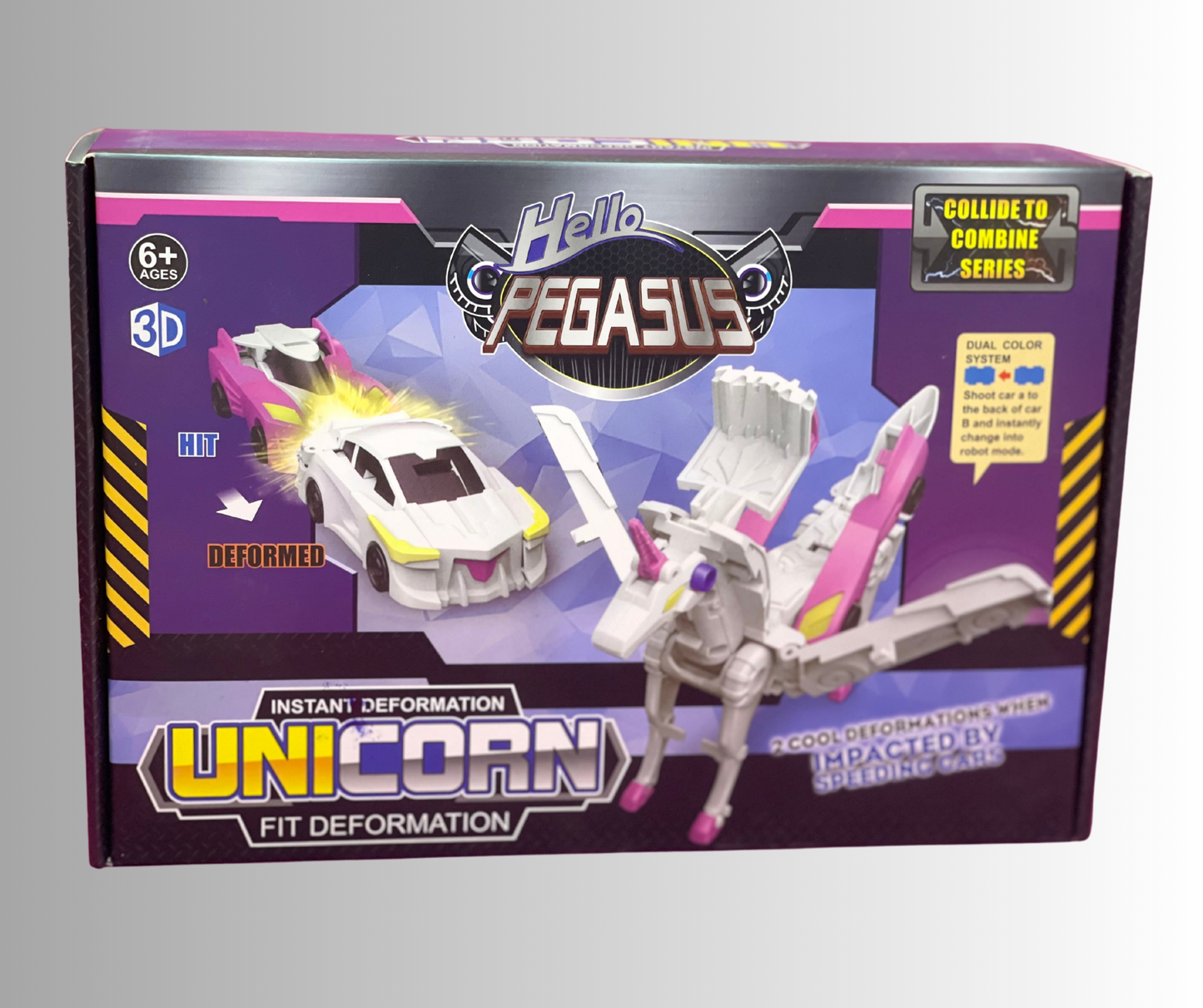 Deformation Robot Toy – Two Cars Combine into a Pegasus Unicorn Robot! 🤖🚗🦄