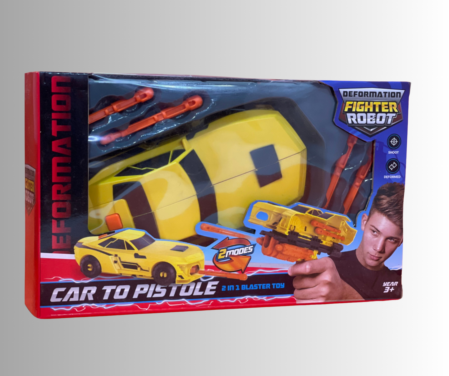 Car to Pistol 2-in-1 Blaster Toy – Transforming Action Fun for Kids! 🚗🔫