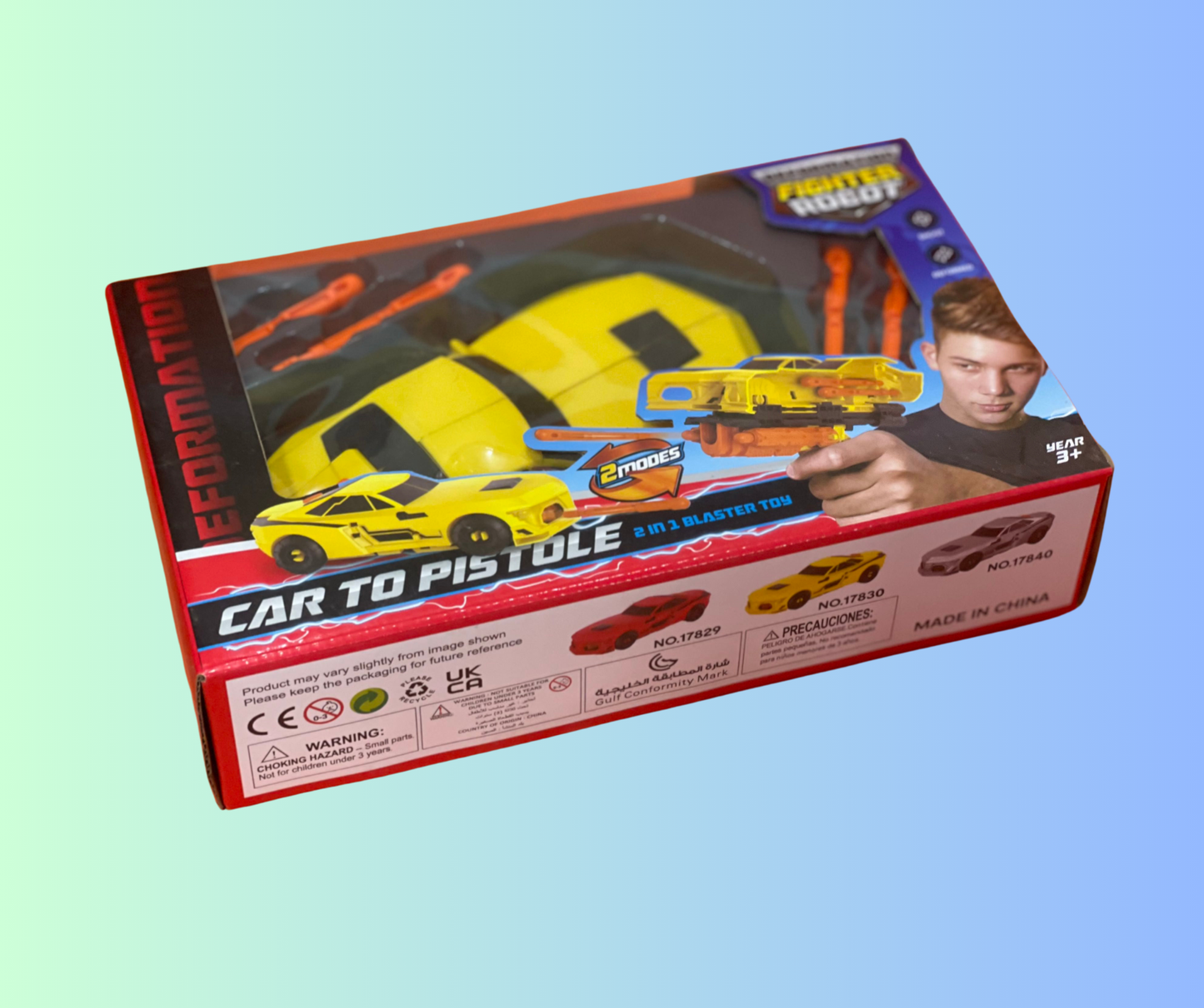 Car to Pistol 2-in-1 Blaster Toy – Transforming Action Fun for Kids! 🚗🔫