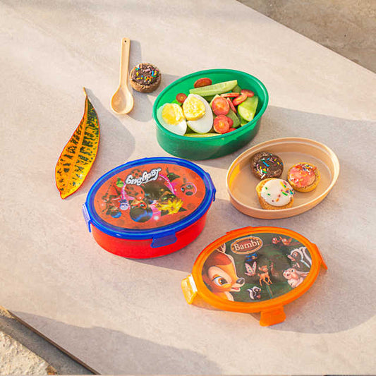 Oval Lunch Box for Kids – 500ML Durable Food Storage Box in Assorted Colors 🍱✨